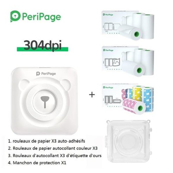 PeriPage A6 bärbar Bluetooth thermal skrivare utan bläck 30