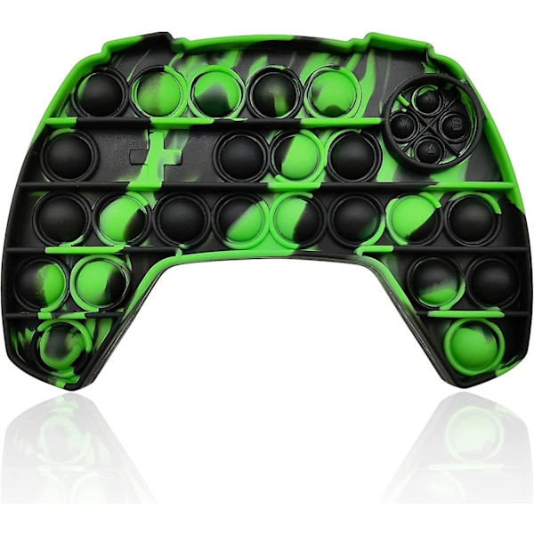 Push pop fidget spilcontroller fidget legetøj til stresslindring gave til drenge og piger Green black