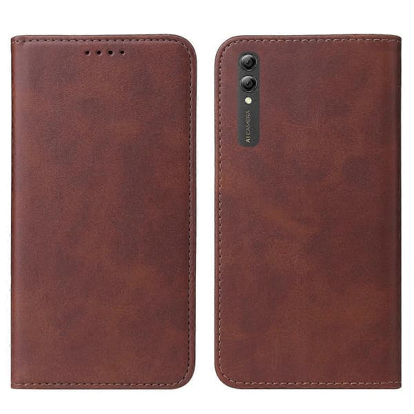 [LCS] För Huawei Y Max Magnetisk Stängning Läder Telefonfodral Brown