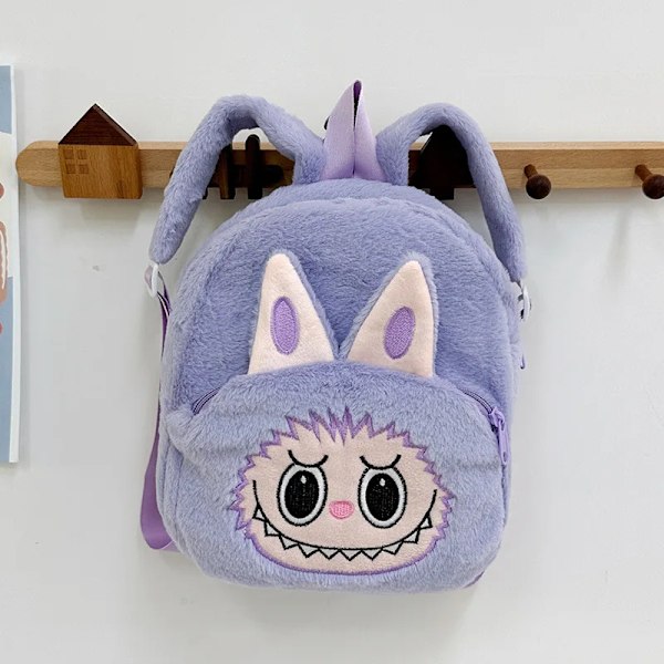 Barnryggsäck Skolväska Kawaii Plyschleksak Ryggsäck Söt Tecknad Ryggsäck Exploderad Småbarnsväska(FMY) PURPLE