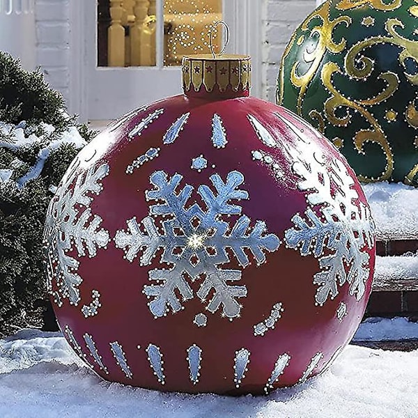 Joulupallokoristeet kotiin ulkokäyttöön puhallettavat lelut Red snowflake