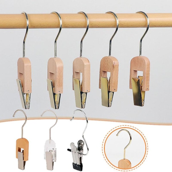 Stora Krokklämmor Set 3/5 st Gardinklämmor med Krokar Portabel Metall Torkklämma Hängare för BH:ar A