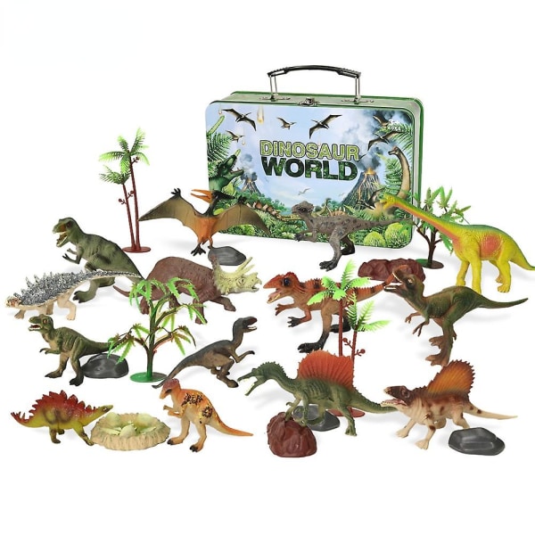 16st/ set solid dinosauriemodell järnförpackad set simul