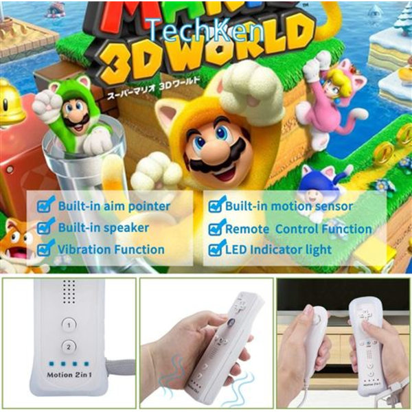 2x 2 i 1 Integreret Wiimote Motion Plus Controller og Nunchuk