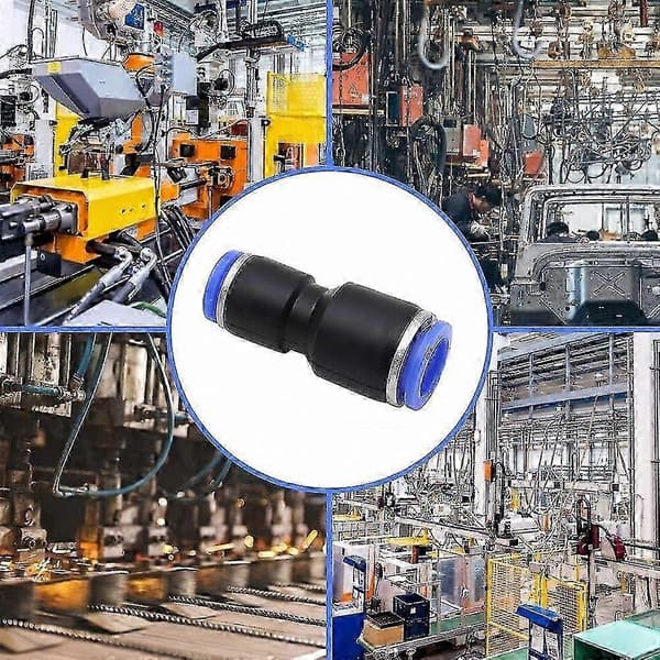 6 mm till 8 mm raka pneumatiska luftanslutningar, 10-pack snabbkopplingar för tryckluftssystem