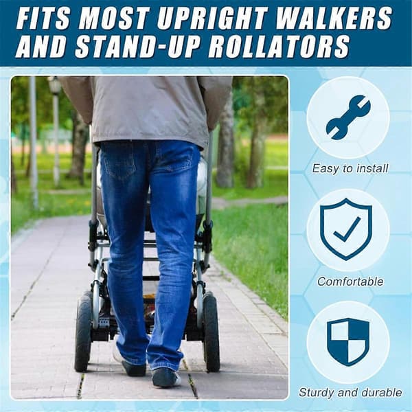 2 stk. Rollator Armlæns Pude Opretstående Gåstol Underarms Puder Sort Gåstol Black