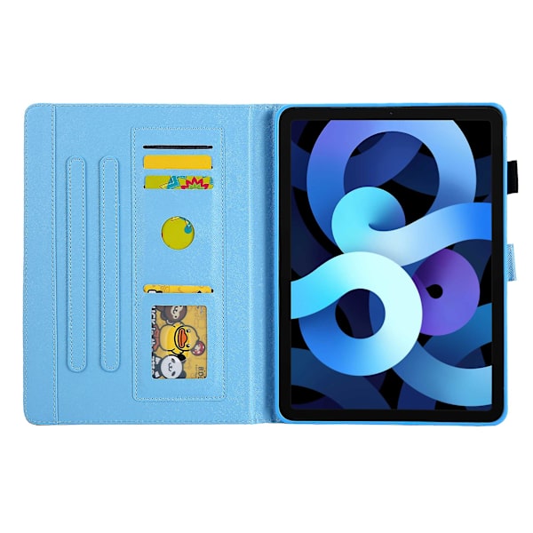 Foldbart stativ PU læder tablet cover kompatibelt med Apple Ipad Air 4 10.9\" black