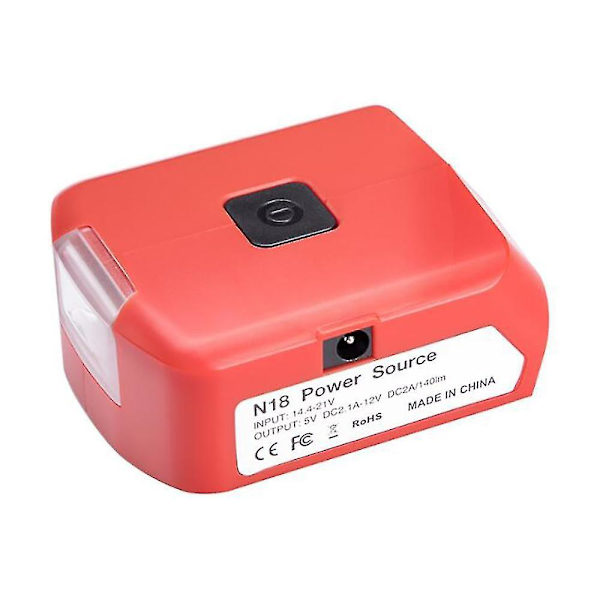 Adapteri LED-valo työvalaisin taskulamppu USB-matkapuhelinlaturi DC 12V ulostulo Milwaukee