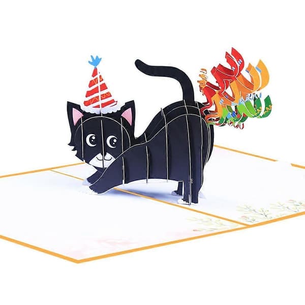 [LCS] Gratulasjonskort Katt Regnbue Bursdag Valentinsdag Mor