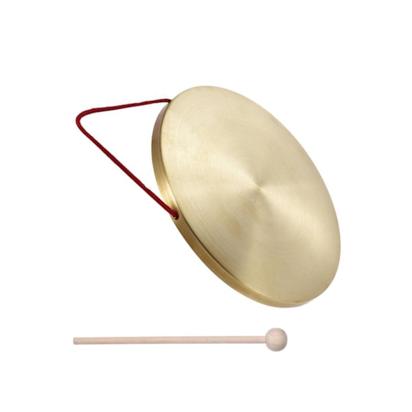 15 cm håndgong legetøj messing kobber kapel opera percussion med rund spillehammer