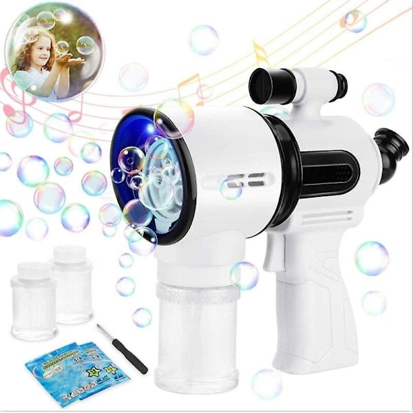 Bubbelmaskin Simuleringsljud Leksak Ma Gisk Bubbelblåsare Automatisk Maskin|Bubblor（Svart）