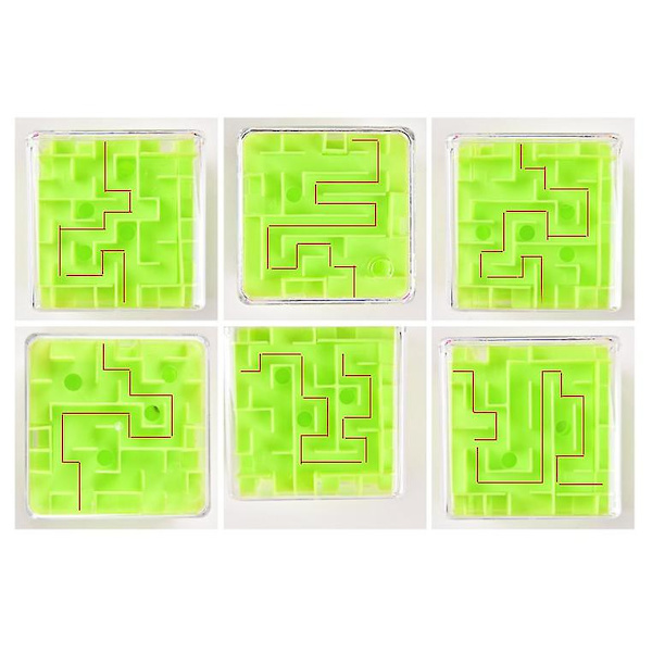3D Labyrint Magisk Speed Cube, Transparent Sexsidig Pussel, Rullande Bollspel pink
