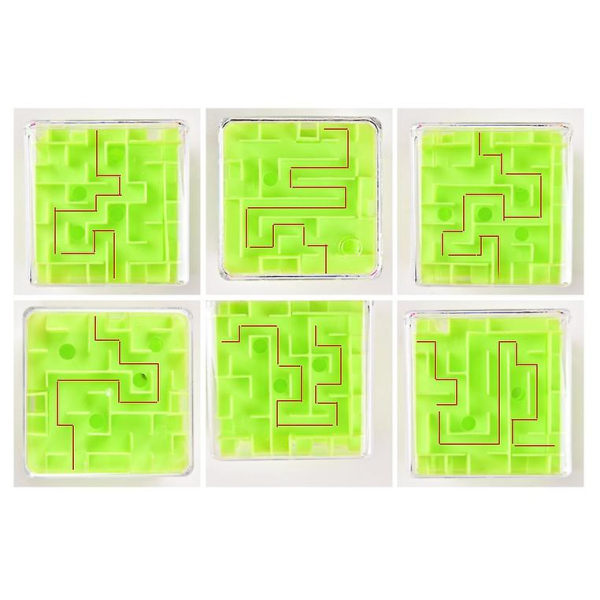 3d Maze Magic Speed ​​Cube, Transparent sexsidigt pussel, Rolling Ball Game pink