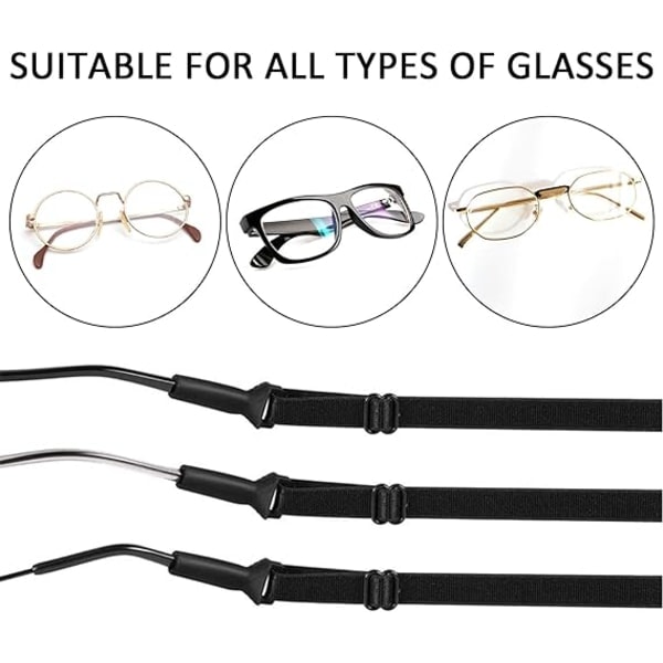 st justerbara glasögonband, glasögontillbehör, solglasögonkedja, sportglasögonband, glasögonhållare, universell glasögonhållare Vuxenmodeller 21CM Adult models