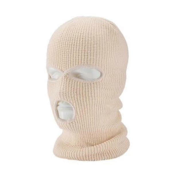 Vinterbalaklava huva mössa varm mask taktisk ansikte White