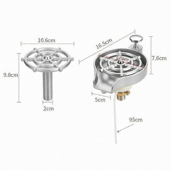 [LCS] Multifunktionel vaskeskylle til kopper og glas med haneintegration Silver