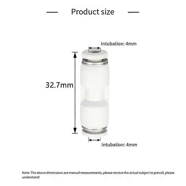 10 stk for Bambu Lab P1/X1 PTFE-kobling 3D-skriver tilbehør Teflon mate rørkobling AMS mate As Shown