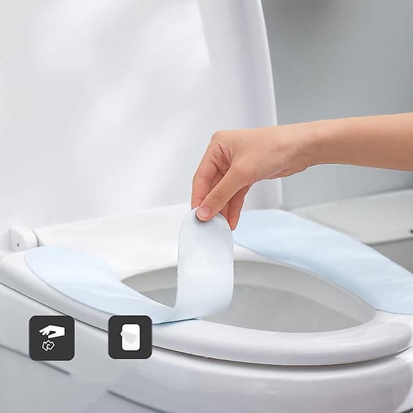 2 par Toalettsits Kudde Tvättbar Universal Pasta Typ Tecknade Varma Kristall Sammet Light green
