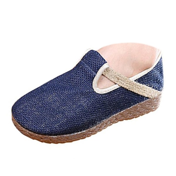 Cowhells Mjuka Sula Enfärgade Linneskor Lin blue 7