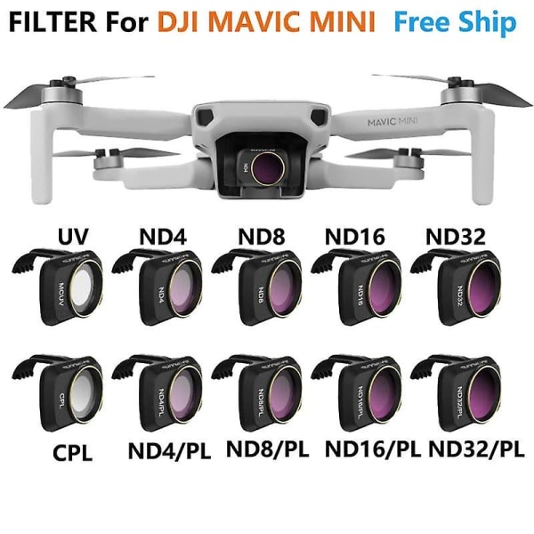 Dji mavic mini 2 /mini se kameralinsfilter mcuv nd4 nd8 nd16 nd32 cpl nd/pl filtersats för dji mavic mini drone Nd32