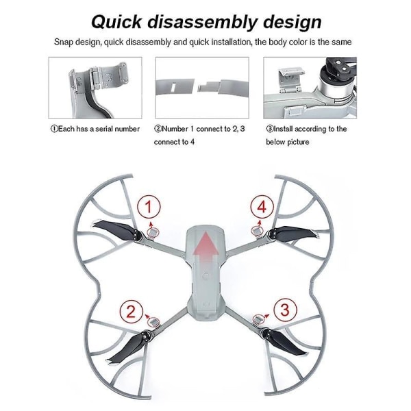 Mavic Air 2S drönarpropellerskydd snabbinstallation props skydd för DJI Mavic Air 2S / Air 2 drönare universella tillbehör