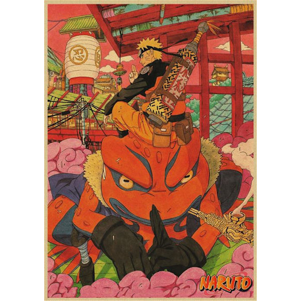 HD-tryck Affisch Naruto Uzumaki Anime - 51,5 x 36 cm (Styl
