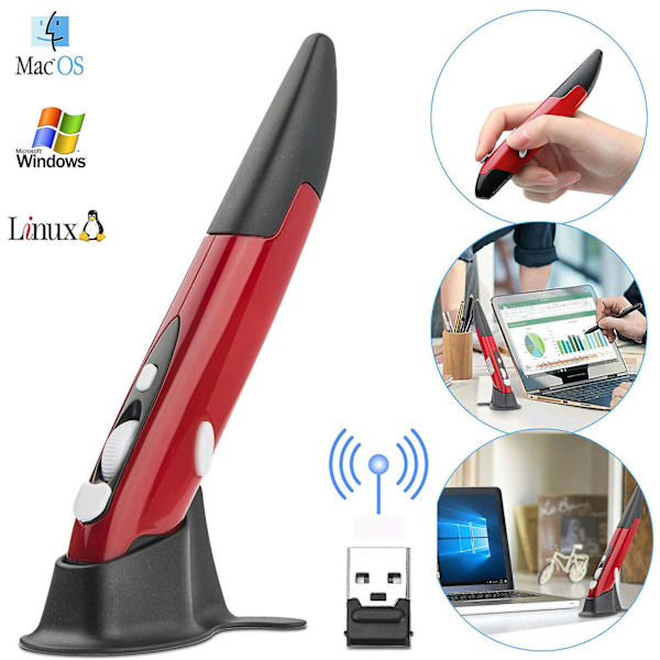 Trådløs Pegemus Optisk USB Mini PC Mus Black