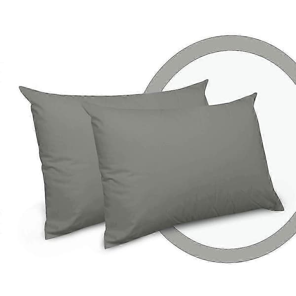 Örngott för hemmafru, 2-pack, 4 lyxiga örngott i polybomull Silver Pack of 2