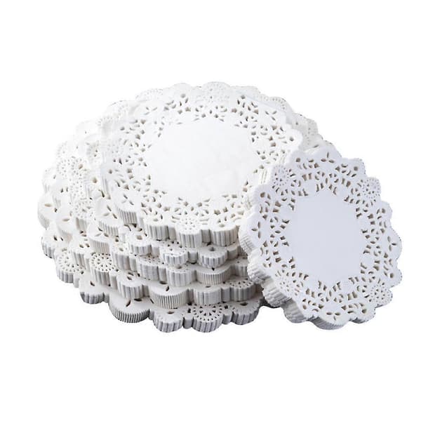 [LCS]100 stk. runde papirblondebrikker Kakeunderlag Fest Bryllup Bake dekorasjon 4Inch