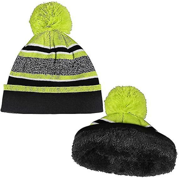 2st Barn Vinter Stickad Hatt Handskar Set green