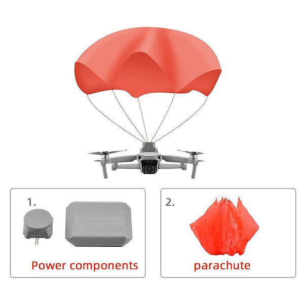 Ersättningskraftpaket för fallskärm + paraplyduk lämplig för DJI Mavic Air 2/2S Pro Zoom drönare flygsäkerhets fallskärmstillbehör Power kit