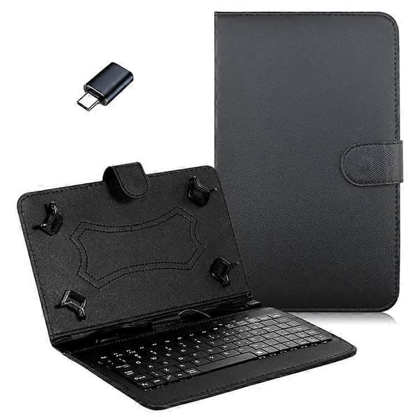 [LCS] Bluetooth-näppäimistösuojakotelo 7-8,3 tuuman Android-tableteille Langaton näppäimistökotelo Micro USB + USB Type-C -liitännällä MultiColor