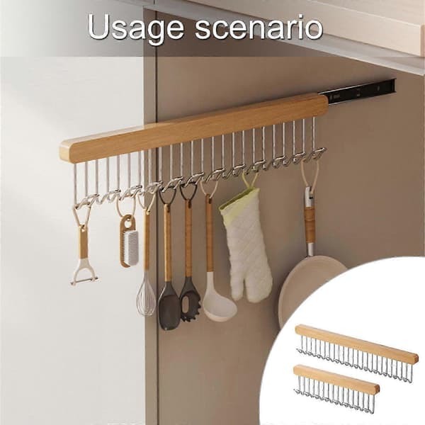 Solid trekleshenger med flere kroker for singleter og stroppetopper – Skaporganisering 8 hooks left pull