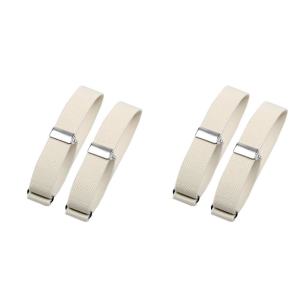 [LCS]1/2/3/5 2 stycken Mode herrskjorta ärmhållare elastisk Vit 2x32cm 2Set White 2x32cm