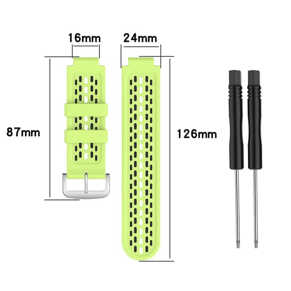 For Garmin Approach S2 / S4 silikonklokkerem Lime Green Black
