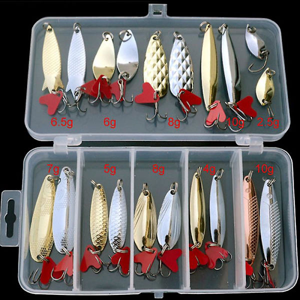 20 stk Minnow Fluefiske Sluksett Harde Agn Wobbler Karpfiske Utstyr Kroker Med Boks