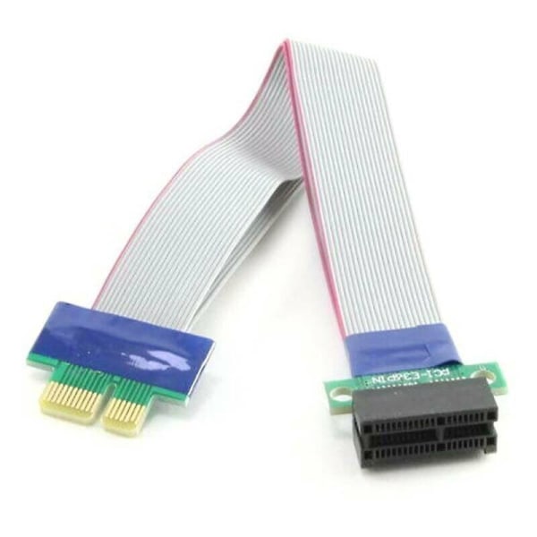 PCI-Express PCI-E 1X Riser Card Ribbon Extender Flex Relocate-kabel Silver