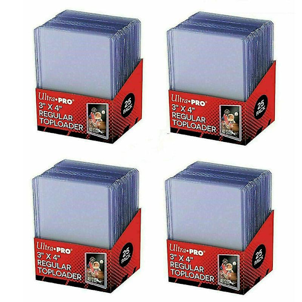 [LCS]Ultra Pro Black Regular 35pt Card Toploaders Topload Toploader Loaders 25 Pack