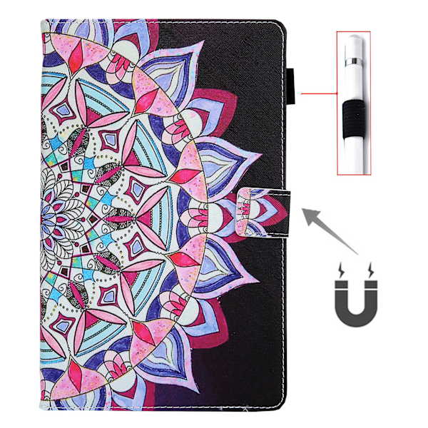 Foldbart Stativ Tablet Cover Kompatibelt med Samsung Galaxy Tab A 8.0\" T290 T2 black