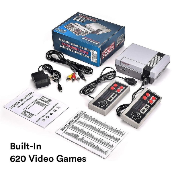 Inbyggd 620 Game Retro Video Console för familjen
