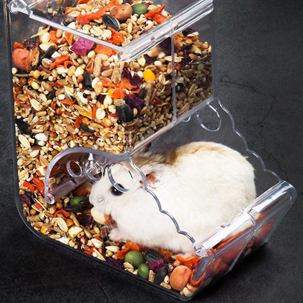 Akryl Hamster Matare Automatisk Behållare Matare För Små Husdjur A