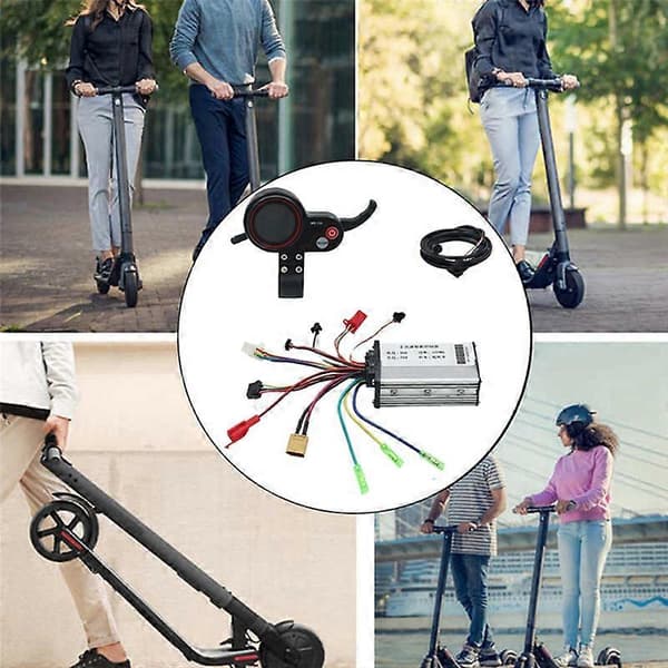 36V 500W Controller+MR-100 LCD Display Dashboard Meter til Elektrisk Scooter Tilbehør SilverBlack