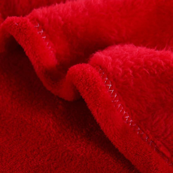 Filt för alla årstider Korallfleece Enfärgad fleecefilt Mjuk hemmfilt red 100x140cm