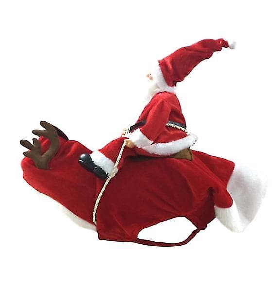 [LCS]Julhunddräkt Rolig Hund Tomte Kostym Ridning XL