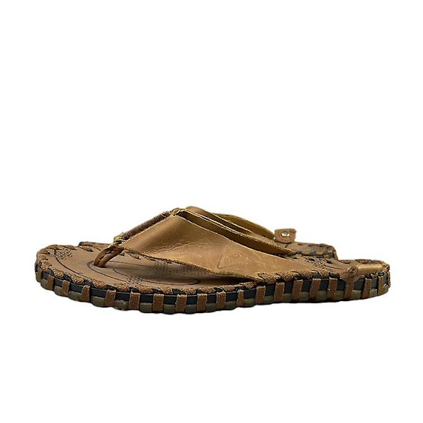 Herr Läder Topplager Nötskinn Strandskor Halkfria Sandaler 41