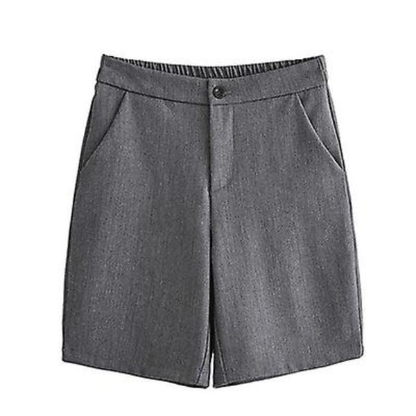 Elastiske højtaljede slanke, formende, lige fem-punkts bukser gray XL