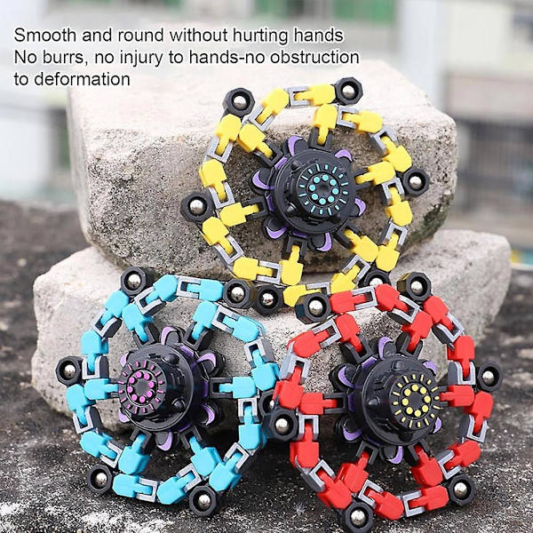 Vriden och Deformerad Robot Rolig Fidget Spinner Sensorisk Leksak Red