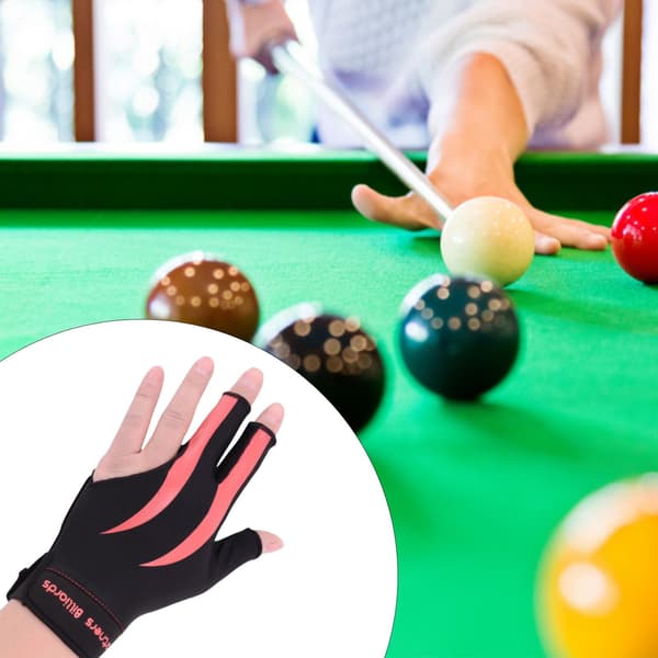 [LCS]1/2/3 Venstrehånds Snooker Billardhandske Gave Lavet af Elastisk Pink Sort 1 Pc Pink Black