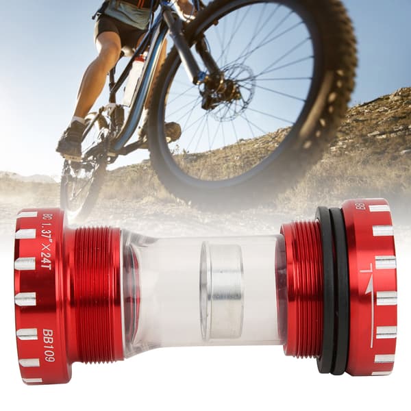 [LCS] Integrated Hollow Bottom Bracket for Mountain Bikes with Press-Fit Bearings, Red