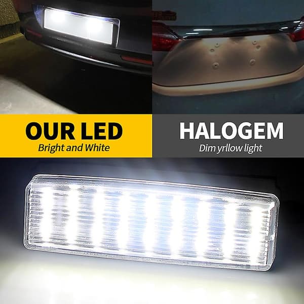 2x LED nummerpladelygter til Mazda Mx-5 Miata 2006-2015 til Fiat 124 Spider Abarth 2017-og opefter Hvide LED bil bagnummerplade 2PC LED